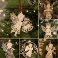 Christmas Laser File SVG Bundle, 6 Laser Cut Ornaments, Angel Christmas Tree Decorations Set for CNC product logo