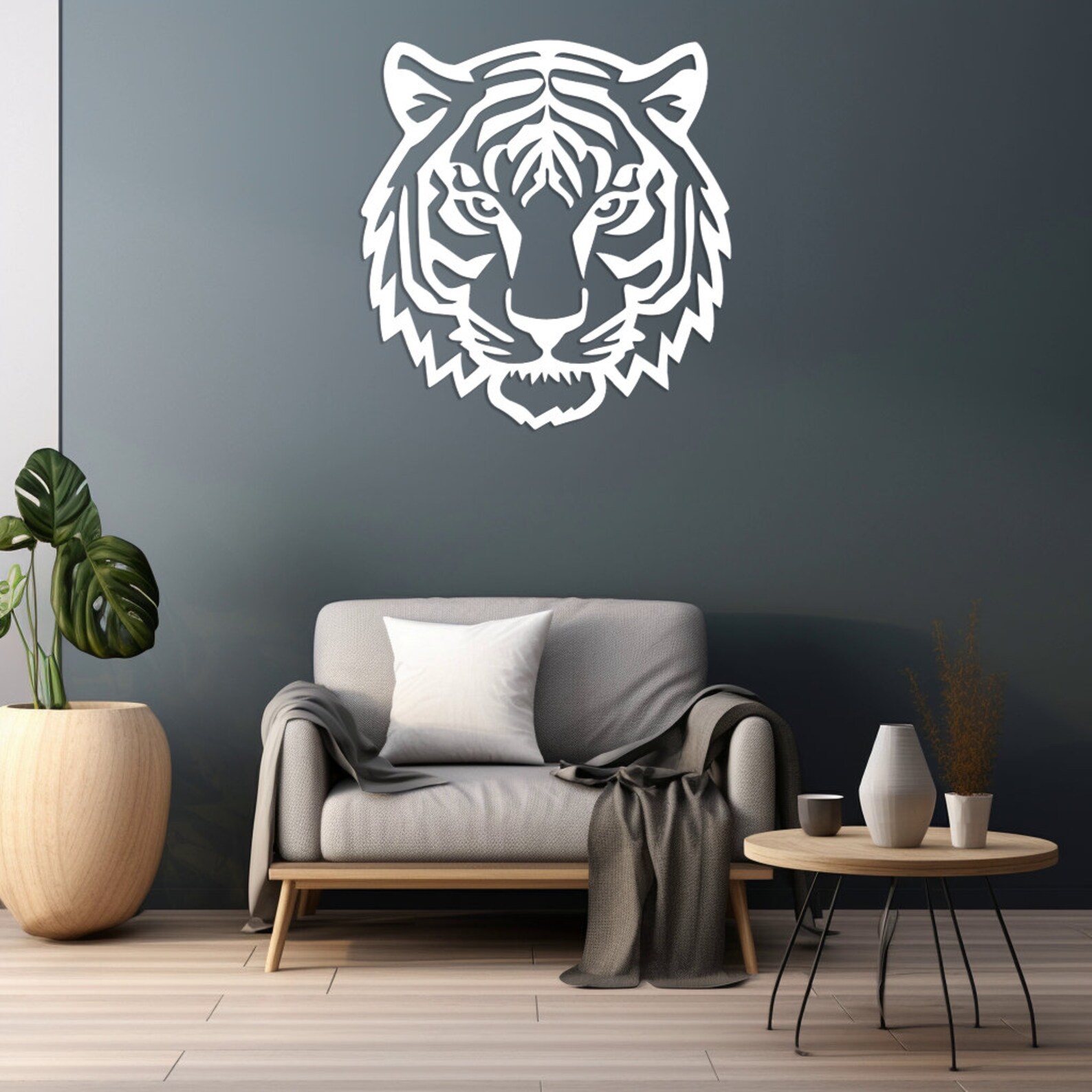 Tiger Head Wall Art Laser Cut File Wall Hanging Decor Digital - Etsy
