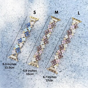 Vårblommande blommig elegans Apple Watch-armband 38 40 42 44 41 45 46 49 mm metallarmband iWatch för serie 10 9 8 7 6 5 4 3 2 1 SE presenter till henne bild 9