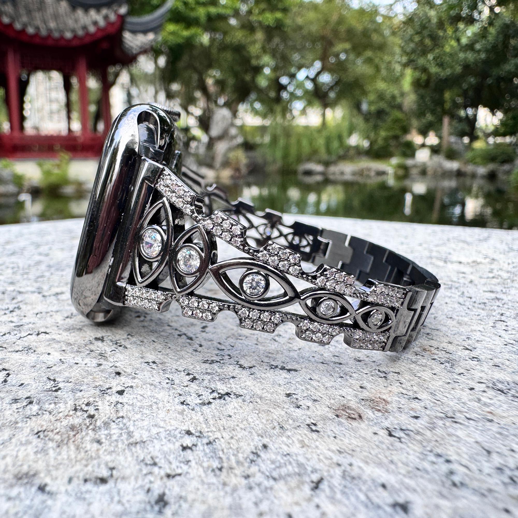 NEW Black Stone Rhinestone Apple Watch Band Classical Rhinestone Watch Band for Apple Watch main image 3
