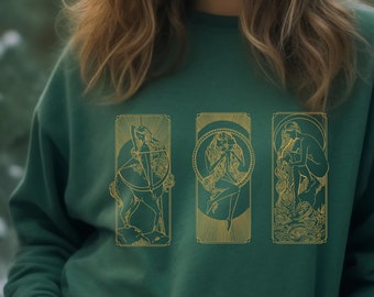 Custom Astrology Sign Top, Personalized Zodiac Sign Sweatshirt, Zodiac Tarot Sweatshirt, Big Three Gift, Moon Sign Top, Rising Sign Top