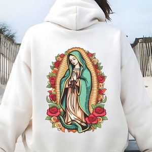 guadalupe virgin mary hoodie sweatshirt