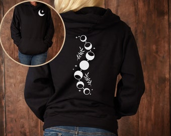 Moon Phase Hoodie, Its Just a Phase Hoodie, Unisex Pullover Hoodie, Moon Stars Sweatshirt, Celestial Hoodie, Moon Goddess, Moon Phase Hoodie