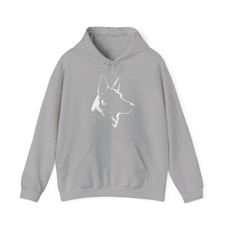 Dog Silhouette Hoodie, Unisex Dog Lover Hoodie, German Shepherd Silhouette Hoodie, German Shepherd Owner Gift, Dog Mom Hoodie image 9