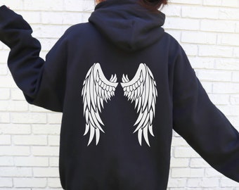 Angel Wings Hoodie, Angel Wings Sweatshirt, Angel Hoodie, Wings Sweatshirt, Trendy Hoodie, Wings Pullover Hoodie,