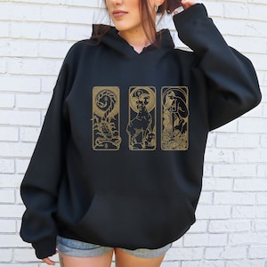 Custom Astrology Sign Hoodie, Personalized Zodiac Sign Sweatshirt, Zodiac Tarot Hoodie, Big Three Gift, Moon Sign Top, Rising Sign Top