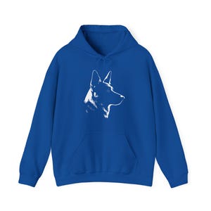 Dog Silhouette Hoodie, Unisex Dog Lover Hoodie, German Shepherd Silhouette Hoodie, German Shepherd Owner Gift, Dog Mom Hoodie image 8