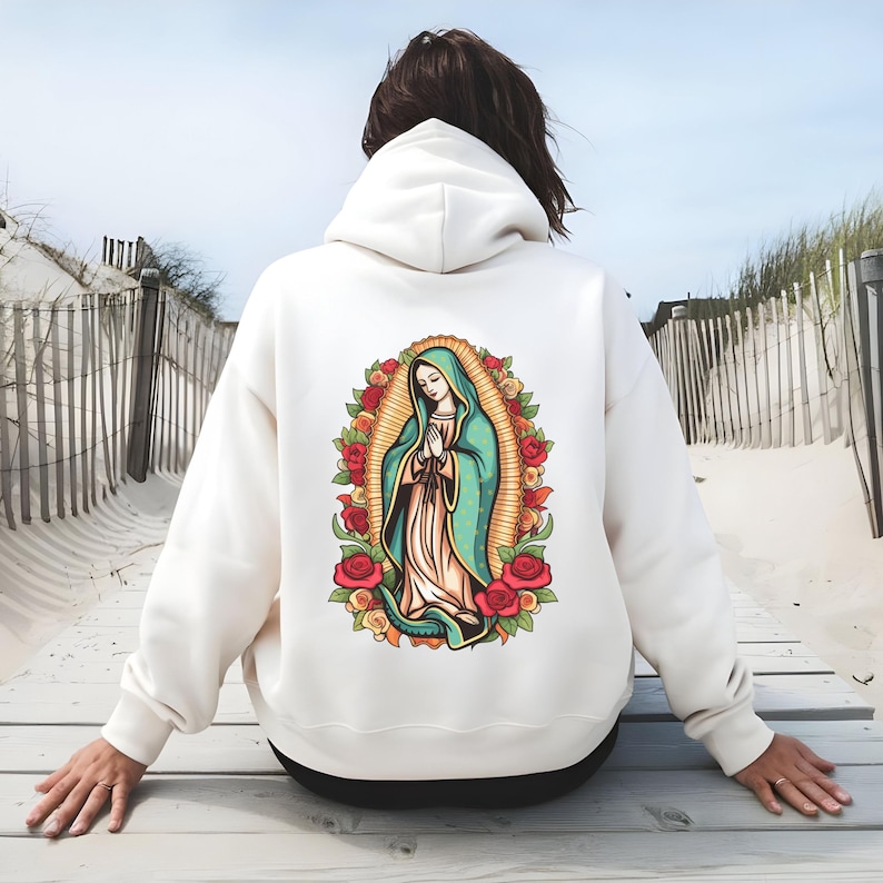 guadalupe virgin mary hoodie sweatshirt
