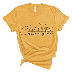Happy Camper Shirt, Unisex Camping T-shirt, Family Matching Camping Tee, Adventure Shirt, Kids Camping Shirt, Camper Tee, Camp Lover Tshirt