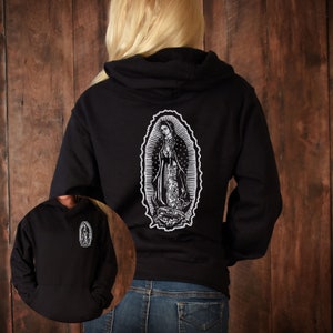 Guadalupe Sweatshirt, Virgin de Guadalupe Pullover Hoodie, Our Lady Of Guadalupe Hoody, Catholic Religious Sweatshirt, Virgen De Guadalupe