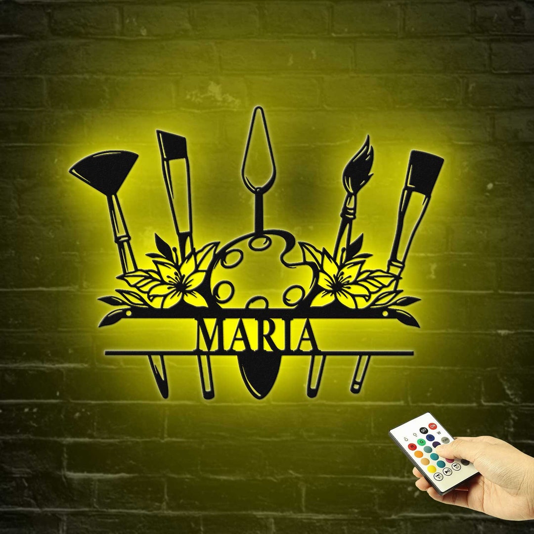 Personalized Painter Name Sign Art Supplies Painter Tools Etsy