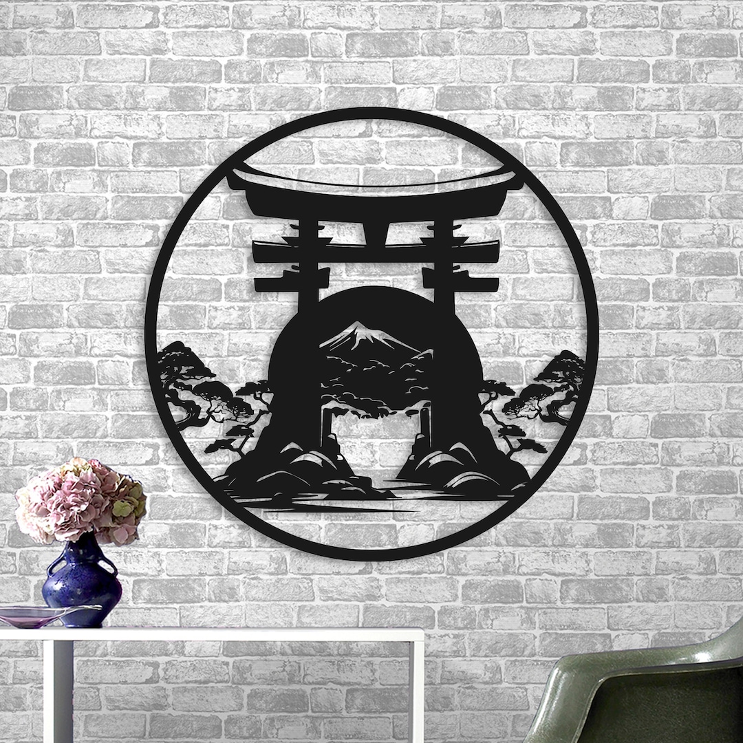 Japanese Metal Wall Art Bonsai Tree Metal Art Japanese Etsy