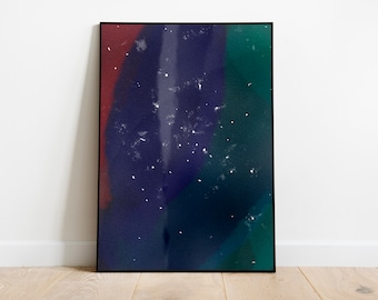 Galaxy abstracte kunst aan de muur afdrukken