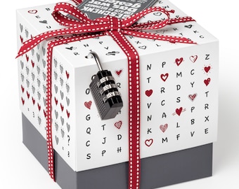 SURPRISA Gift Box, Puzzle Box, Money Gift Packaging, Vouchers for Weddings, Valentine's Day, Wedding Anniversaries, Heart Puzzles, Love