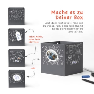 SURPRISA Rätselfaltbox Geschenke, Geldgeschenk Verpackung, Gutscheine zum Geburtstag, Jugendweihe, Jubiläum oder Weihnachten, Geschenk Box Bild 4