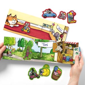 SURPRISA Schiebekarten – Kreative Geschenkverpackung mit Überraschungseffekt – Weihnachtsmotive sowie Katz & Maus/Goldesel