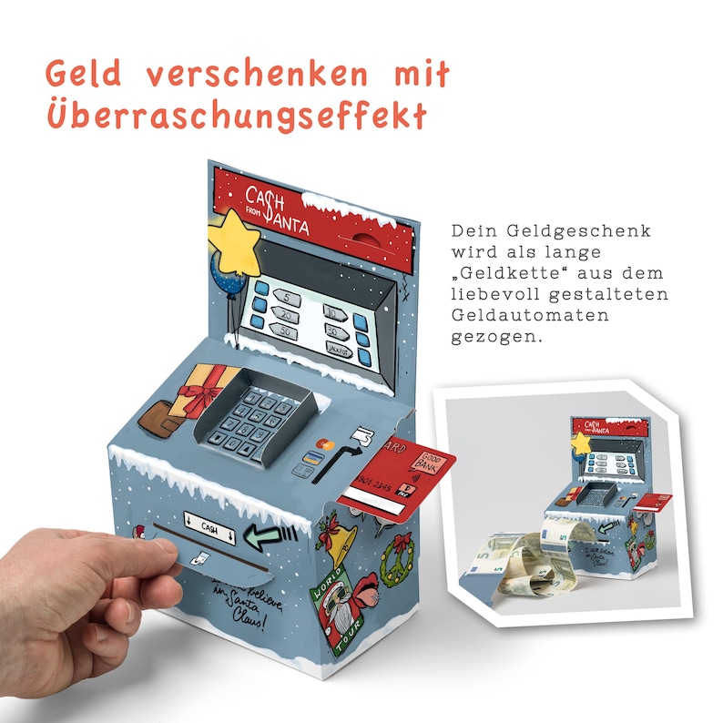 SURPRISA Money-O-Mat Cash Machine, Creative money gift packaging in street-style design for special occasions, confirmation, Christmas image 2