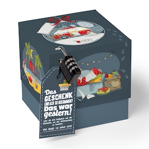 SURPRISA Geschenkbox mit Weihnachtsrätsel, Geschenkverpackung für Weihnachten, Rätselbox Geldgeschenke Verpackung für Gutscheine