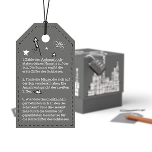 SURPRISA Geschenkbox, Rätselbox Geldgeschenke Verpackung, Geburtstagsgeschenk für Männer, Geschenkrätsel Bild 5