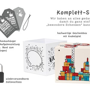 SURPRISA Rätselbox, Geschenkbox, Geldgeschenke Verpackung, Gutscheine zum Geburtstag, Jugendweihe oder Hochzeit, Geschenkrätsel Bild 5