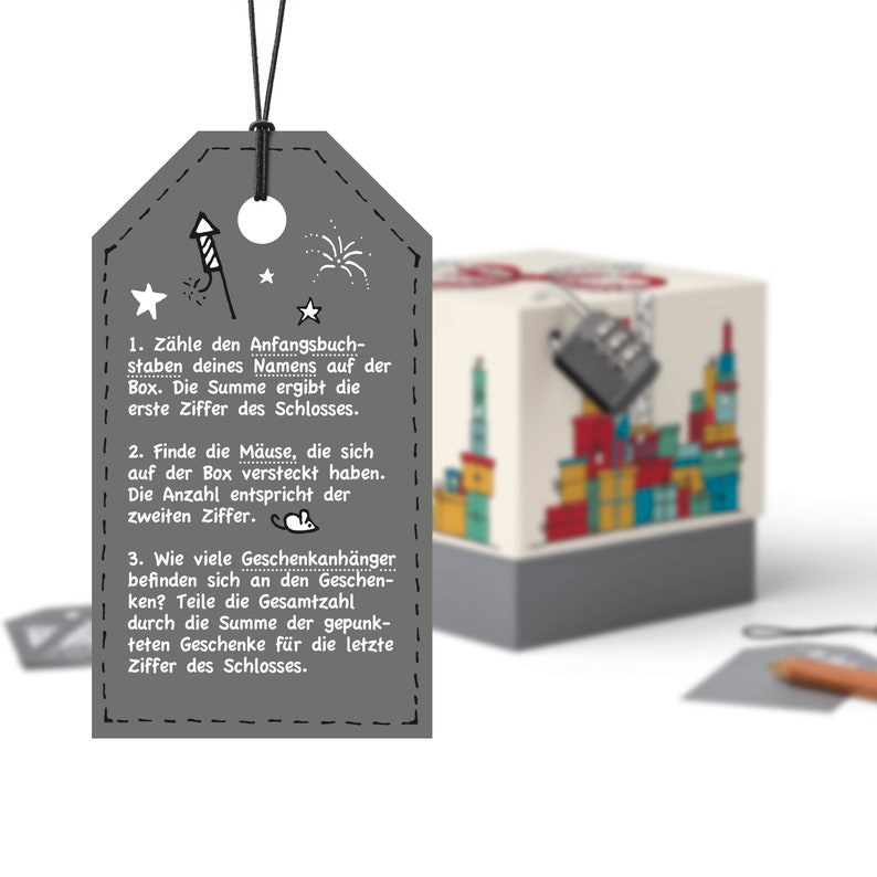 SURPRISA Rätselfaltbox Geschenke, Geldgeschenk Verpackung, Gutscheine zum Geburtstag, Jugendweihe, Jubiläum oder Weihnachten, Geschenk Box Bild 5