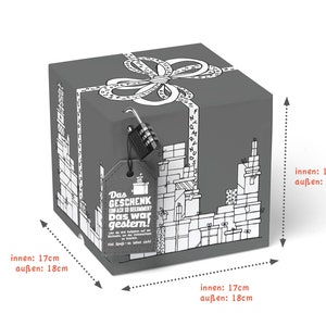 SURPRISA Rätselbox, Geschenkbox, Geldgeschenke Verpackung, Gutscheine zum Geburtstag, Jugendweihe oder Hochzeit, Geschenkrätsel Bild 9