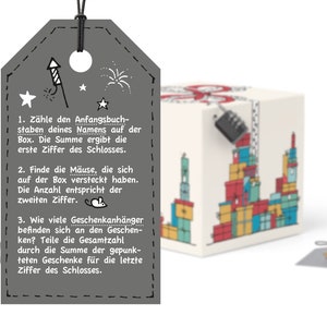 SURPRISA Rätselbox, Geschenkbox, Geldgeschenke Verpackung, Gutscheine zum Geburtstag, Jugendweihe oder Hochzeit, Geschenkrätsel Bild 3