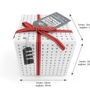 SURPRISA Rätselbox Worträtsel, Geldgeschenk Verpackung, Gutscheine zum Geburtstag, Jugendweihe, Jubiläum oder Weihnachten, Geschenk Box Bild 7