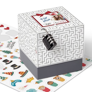 SURPRISA Rätselfaltbox Labyrinth, Geldgeschenk Verpackung, Gutscheine zum Geburtstag, Jugendweihe, Jubiläum oder Weihnachten, Geschenk Box