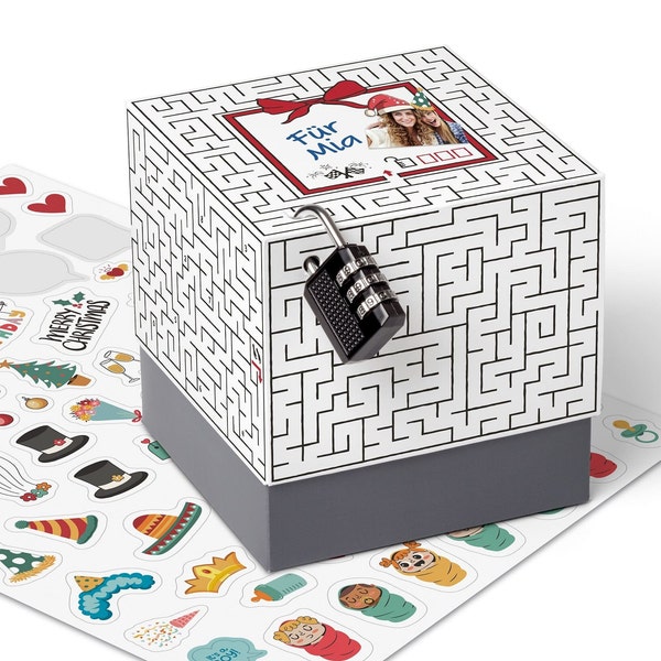 SURPRISA puzzle folding box labyrinth, money gift packaging, vouchers for birthdays, youth consecration, anniversaries or Christmas, gift box