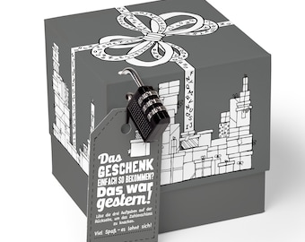 SURPRISA Geschenkbox, Rätselbox Geldgeschenke Verpackung, Geburtstagsgeschenk für Männer, Geschenkrätsel