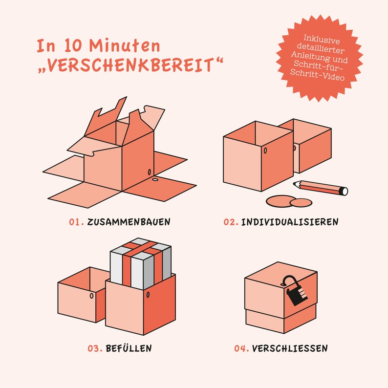 SURPRISA Geschenkbox, Rätselbox Geldgeschenke Verpackung, Geburtstagsgeschenk für Männer, Geschenkrätsel Bild 6