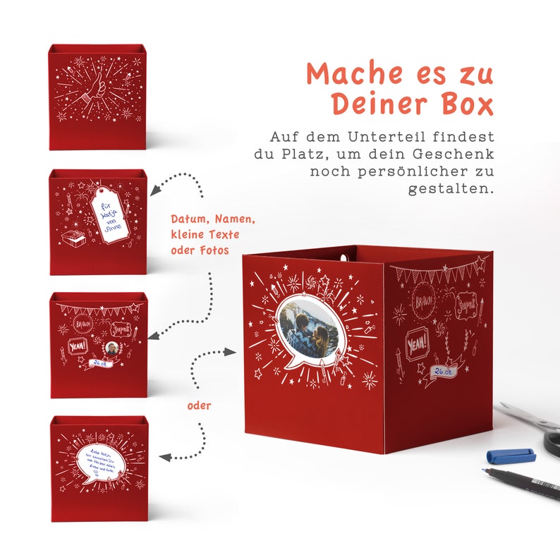Produktbild von Nervige Geschenkbox Mit Schrauben Groß, 15cm Lustige 3D