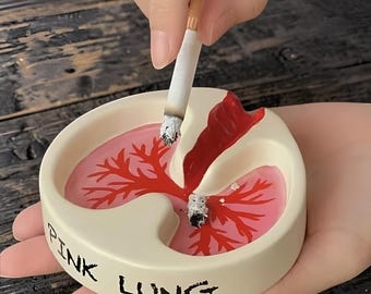 Anatomical Lung Ashtray, Resin Desktop Tray, Novelty Gift for Smokers