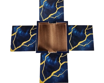 Roar Of Thunder Coaster Set, Handcrafted Coasters With Holder, | Kitchen Gift - Pack of 4