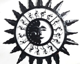 Sun Wall Art Decor, Metal Sun Wall Art Decor, Handmade Tribal Art Sun Wall Hanging Decoration