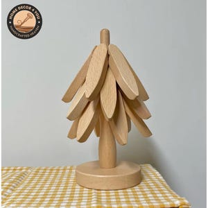 Handmade Trivet Coasters, Tree Coasters Set, Modern Coasters For Kitchen | Housewarming Gift - Light Natural