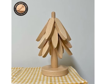 Handmade Tree Trivet Coasters, Modern Wood Coasters, Housewarming Gift