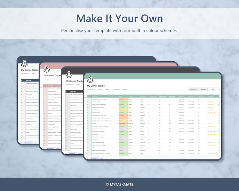 Video Game Tracker for Google Games Tracker Game Journal Game