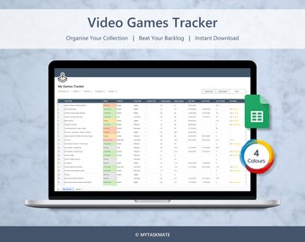 Game Tracker: Google Sheets Template (Digital Download)