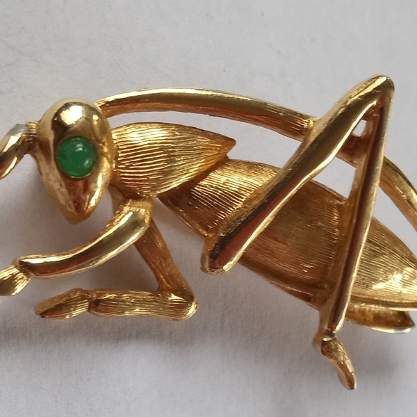 Marcel Boucher Signed Numbered VTG 60's Grasshopper Brooch/Pin