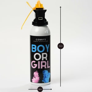 Gender Reveal Fire Extinguisher Free Confetti Cannon Powder Spray 100g Gender Reveal Boy or Girl Boy or Girl image 2