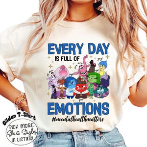 Every Day Is Full Of Emotions Shirt ,Inside Out It&#39;s Okay To Feel All The Feels Shirt, Mental Health shirt, Speech Therapy Shirt