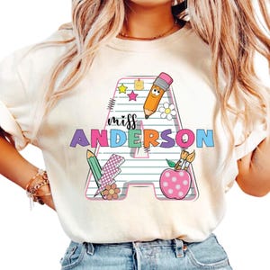 Personalized Teacher T-Shirt, Custom Teacher Name Shirt, Back To School Gift, First Day Of School Shirt,Custom your name Shirt,Teacher Shirt