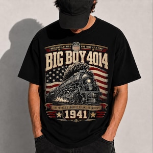 Comfort Colors® Big Boy 4014 Steam Engine Shirt, Vintage Locomotive Train Tee, Railroad History T-Shirt, Train Enthusiast Gift, Railway Fan