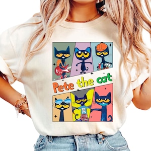Pete the Cat Lehrer Shirt, Pete the Cat Back To Schul Shirt, Kinderbuch Geschenk, Groovy Cat Sweatshirt,Kindergärtnerin Lehrer Shirt