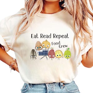 Eat Read Reapeat kinderboeken T-shirt voor leraar, schoolshirt, shirt voor kleuterjuf, I Can Be Children-boekenshirt, terug naar school-shirt