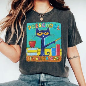 Pete die Katze Es ist alles Groovy Shirt, die coole Katze zurück zu Schult-shirt, Buchgeschenke der Kinder, Groovy Katzen-Sweatshirt, Kindergärtnerin