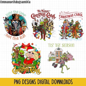 5++Muppet Christmas Png Bundle, The Muppet Show Christmas, Merry Xmas Party Png, Matching Christmas Png, Holiday Trip Gift, Digital Download