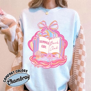 Summer Girl Book Club Shirt, Bookish Summer, Bookish Shirt, Book Lover Gift, Bookish Girl Shirt, Bookish Gift, Reading Shirt, Bookish Gifts